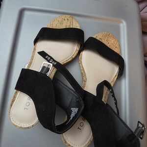 Torrid Black Sandals with Cork Sole